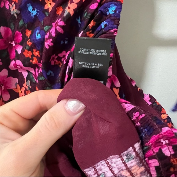 Astr the Label Maroon & Pink Floral Corset Top - Picture 6 of 7